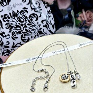 Brighton Peace Charming Charm Necklace Silver-plated